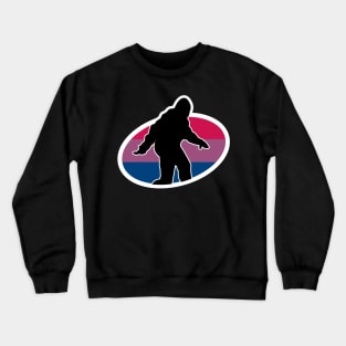 Bisexual Bigfoot Cryptid Pride Crewneck Sweatshirt